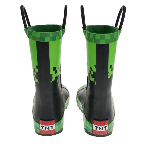NEW Kid’s Minecraft Rain Boots Kids Size 10/11 NWT - Picture 2 of 10